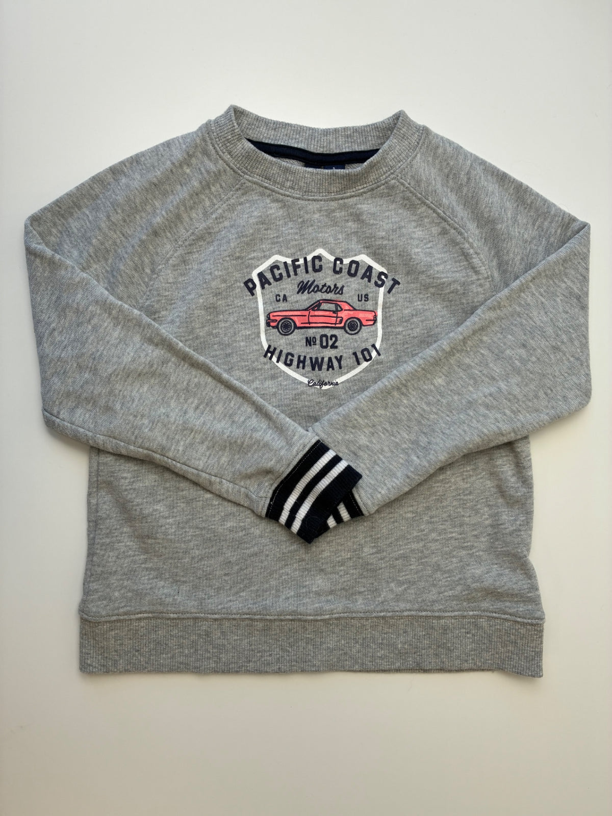 Janie and Jack Sweatshirt - Gray 'Pacific Coast' Crewneck | size 5T