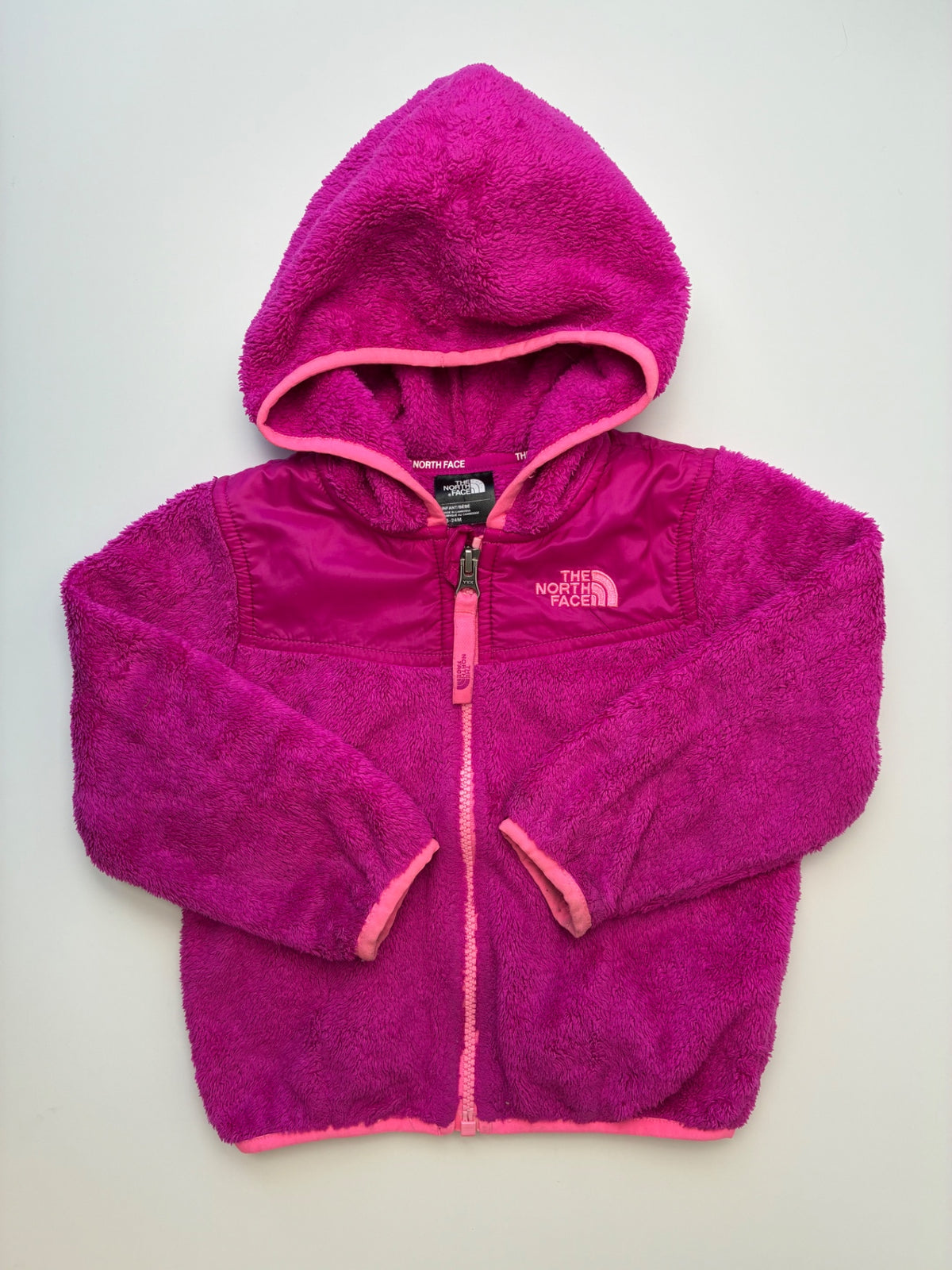 The North Face Jacket - Pink Fleece Zip Up Hoodie | size 18 - 24 Months