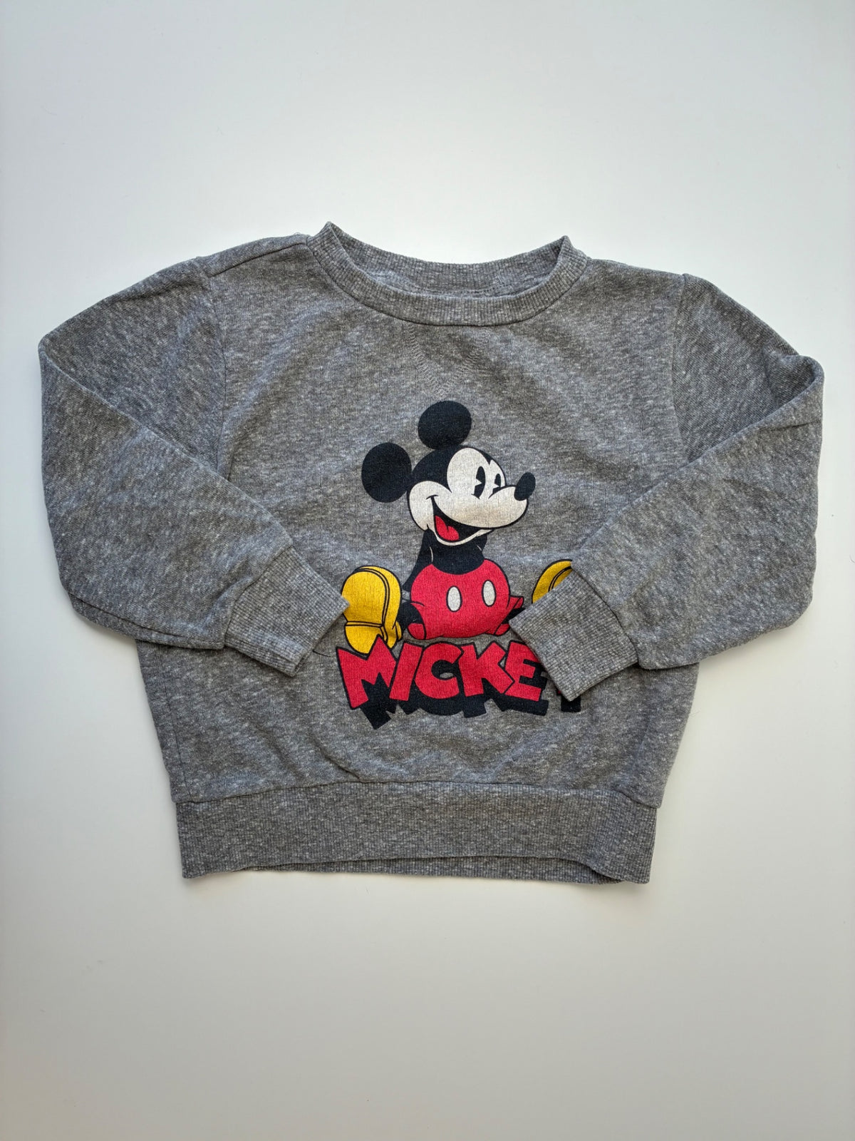 Disney Sweatshirt - Gray Mickey Mouse Crewneck | size 3T