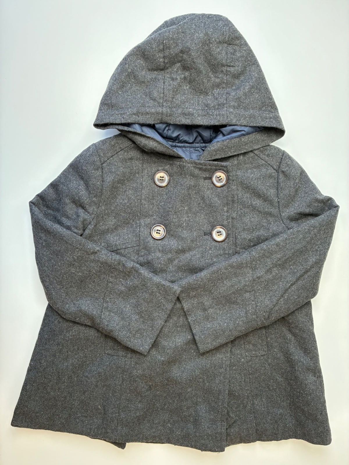 Dandelion Kids Coat - Gray Overcoat w/ Hood | size 4T