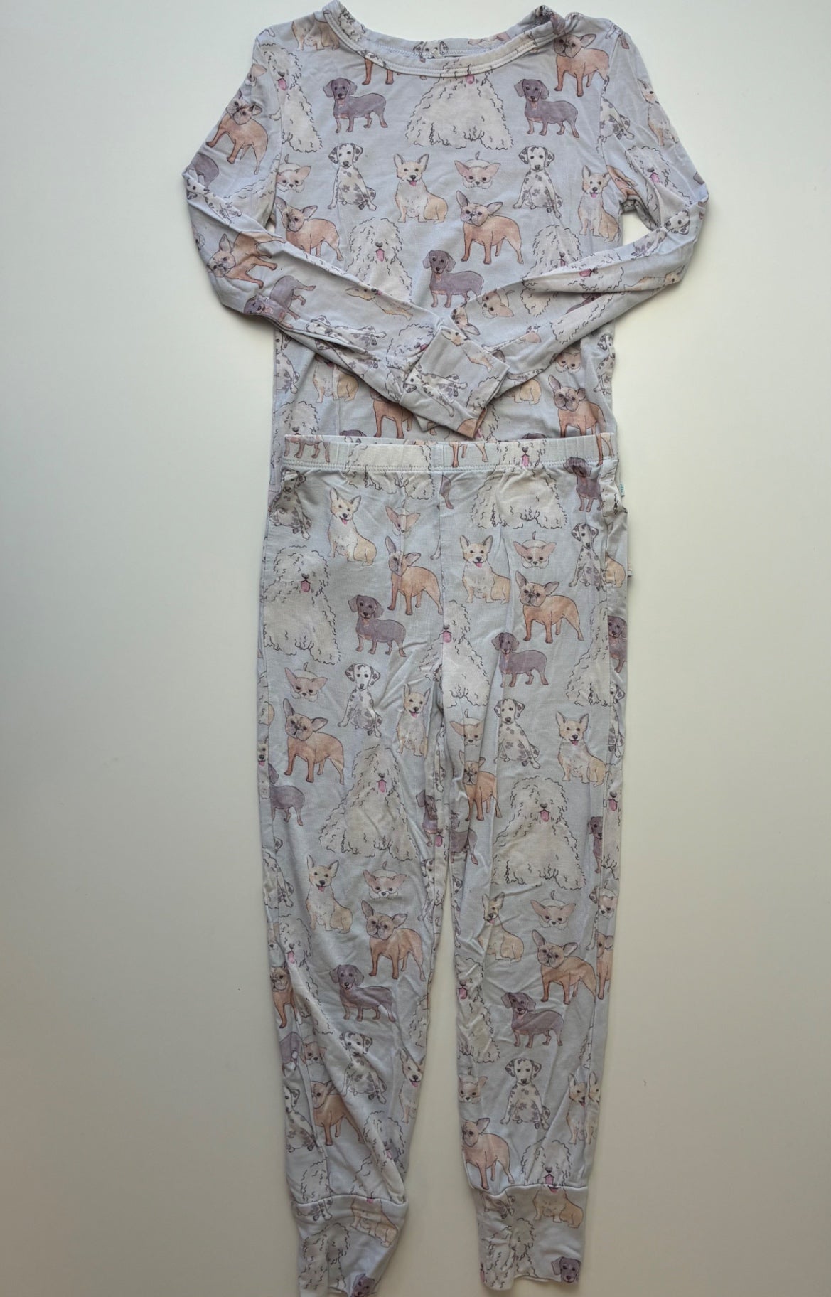 Posh Peanut 2 Piece Ensemble - Blue Dog Long Pajamas | size 5T/6