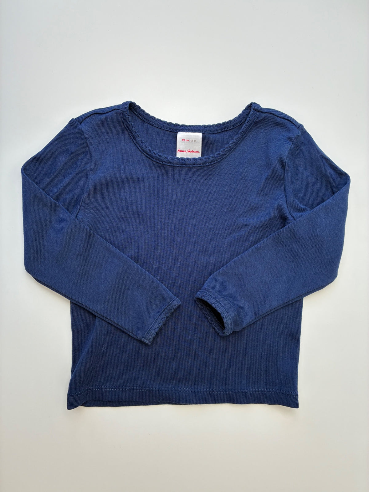 Hanna Andersson Long Sleeve T-Shirt - Navy Blue 100% Cotton Solid | size 3T