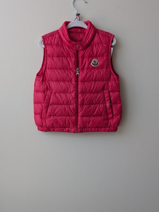 Moncler Pink Puffer Vest | Size 3T