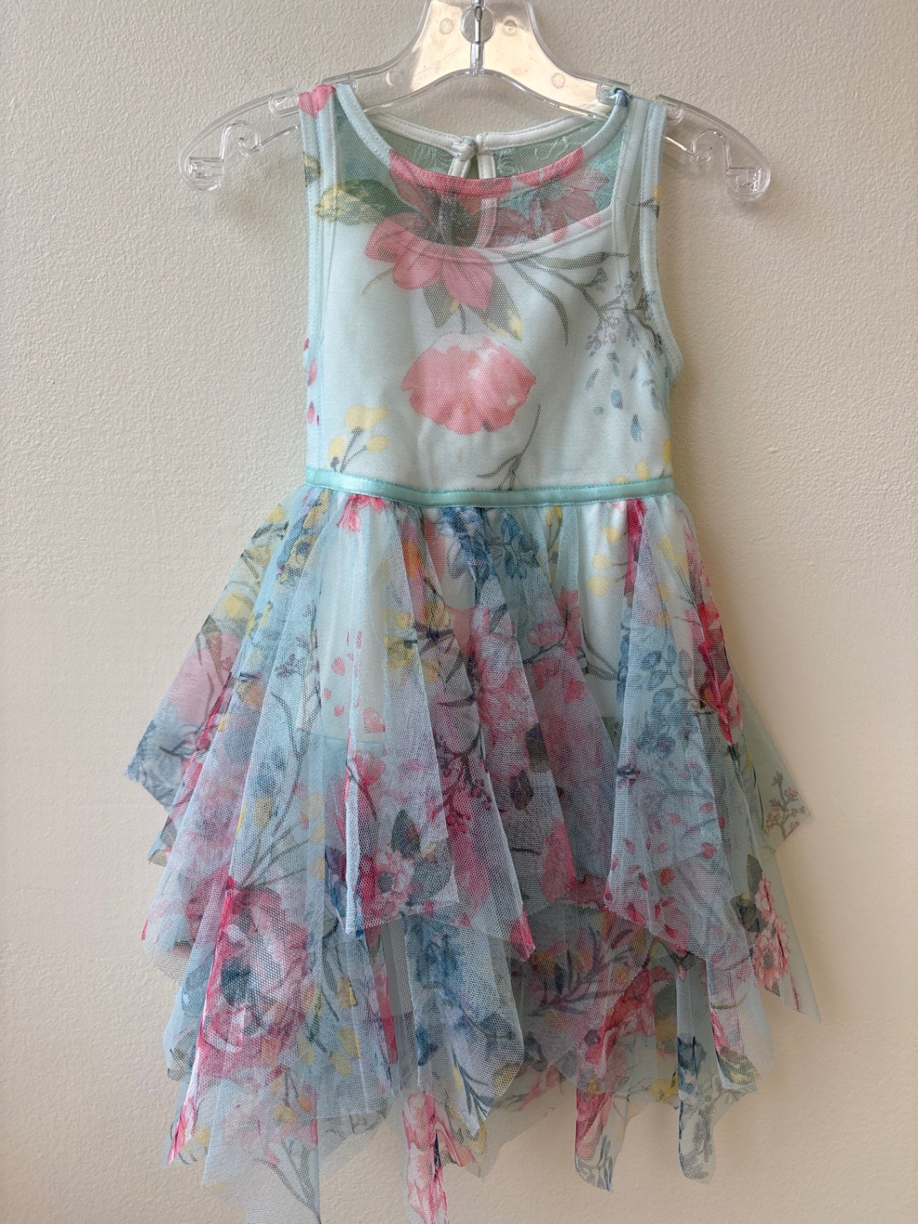 Zunie | 3T | Dress - Green - Floral Tulle