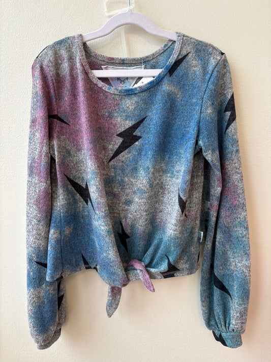 T2 Love | 10 | 2 Piece Ensemble - Gray Tie Dye - Skirt + Tie Top