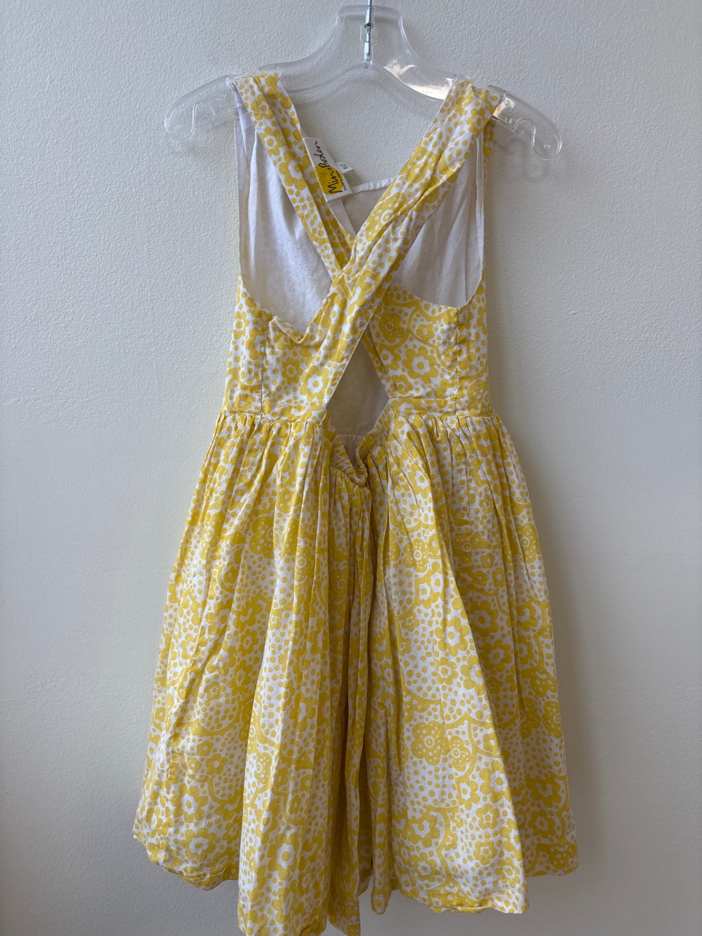 Mini Boden | 6/7 | Dress - Yellow - Cross Back