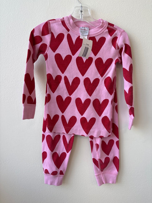 Hanna Andersson | 3T | Pajamas - Pink - Hearts