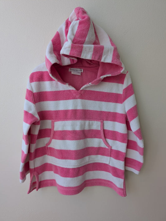 Pottery Barn Kids | 2T - 3T | Swim - Pink Stripe - Hooded Terry Cover Up