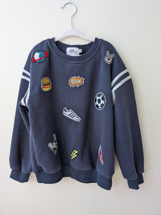 Lola & The Boys | 8 | Sweatshirt - Navy - Patches