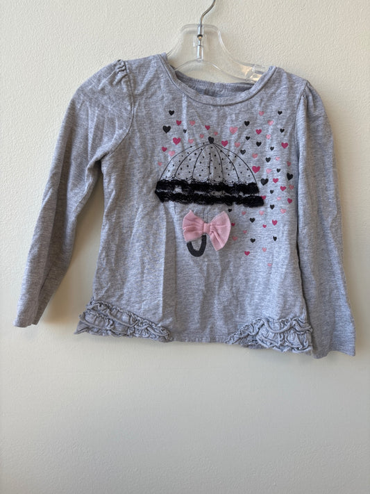 So Jenni | 4T | Long Sleeve T-Shirt - Gray - Umbrella
