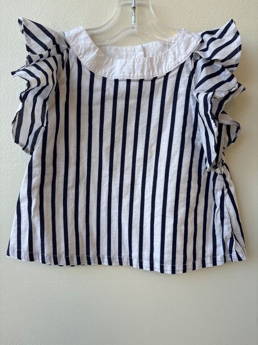 Janie and Jack | 4T | Shirt - Navy - Stripe
