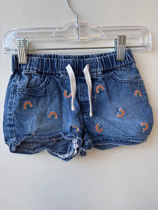 Gap | 4T | Shorts - Blue - Embroidered Rainbows
