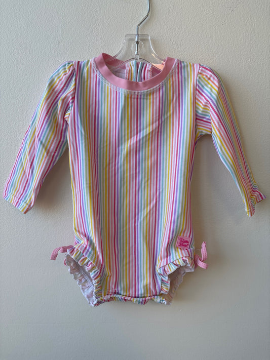 Ruffle Butts | 12 - 18 Months | Swim - Pink - Stripe