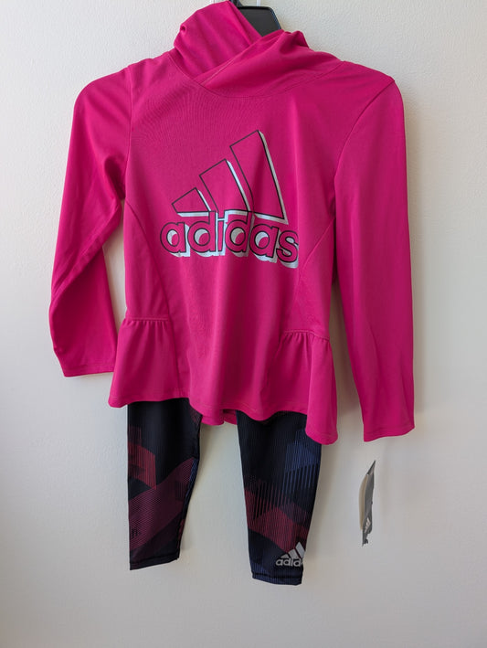 Adidas | 5T | 2 Piece Ensemble - Pink - Hoodie & Leggings