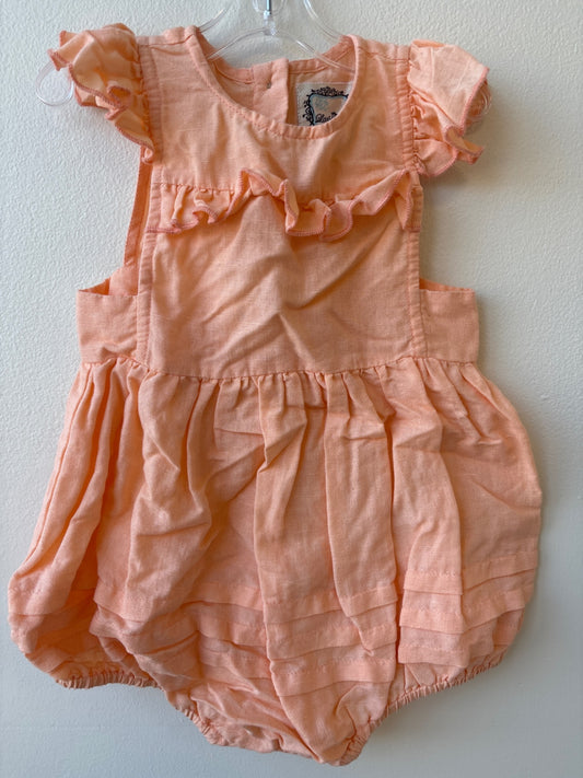 Little Prim | 12 Months | Bubble - Orange - Ruffle Detail