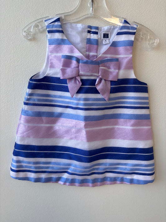 Janie and Jack | 3T | Shirt - Purple - Stripes with Bow