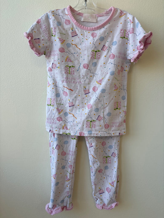 Cecil and Lou | 3T | Pajamas - White - Happy Birthday