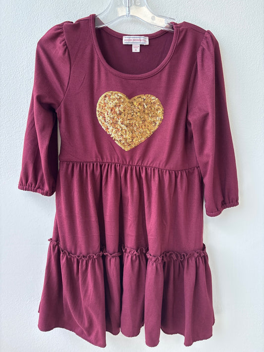 Social Academy | 4T | - Red - Sequin Heart