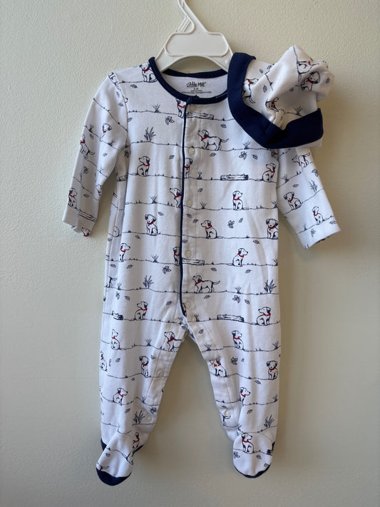 Little Me | 6 Months | Onesie - White - Dogs