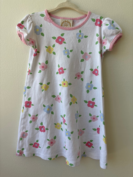 Beaufort Bonnet | 5T | Dress - White - Floral Penny's Play Dress
