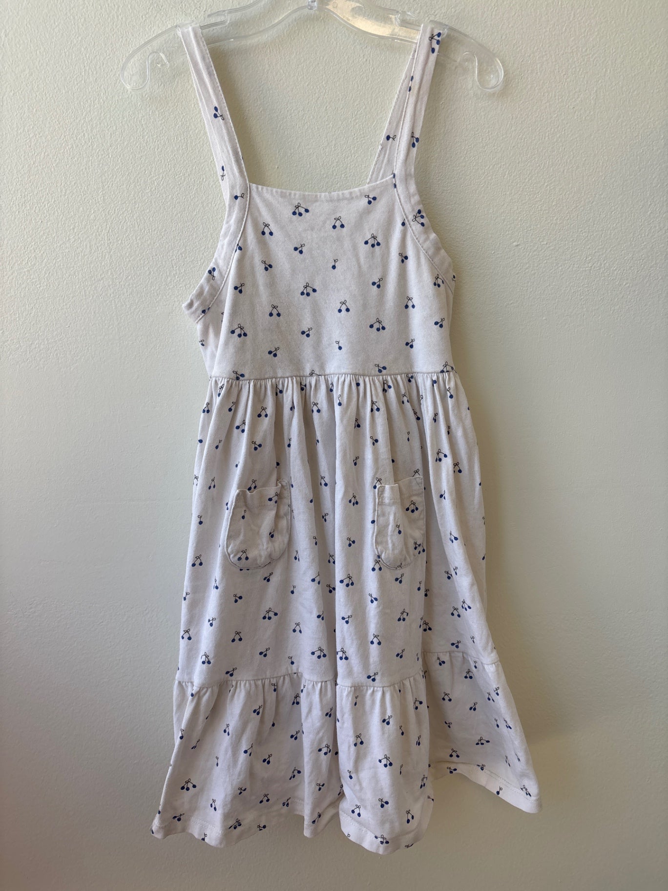 Emile & Ida | 4T | Dress - White - Blue Print