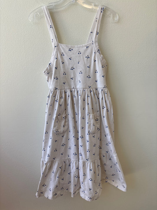 Emile & Ida | 4T | Dress - White - Blue Print