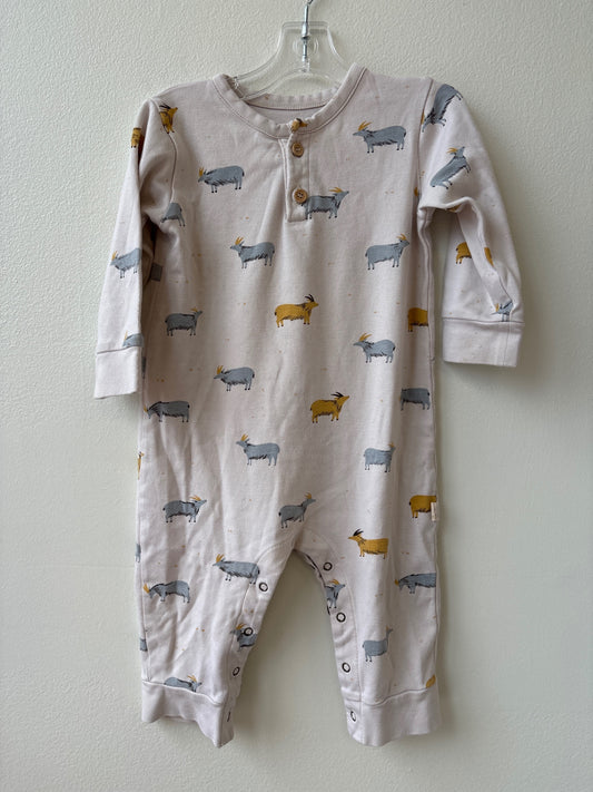Red Caribou | 9-12 Months | Jumper - Ivory - Hand Made 100% Pima Cotton