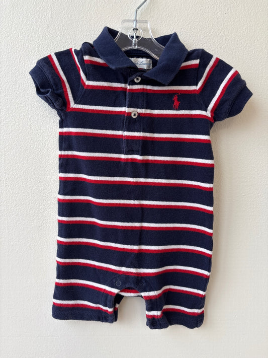 Ralph Lauren | 6 Months | Romper - Navy - Stipe