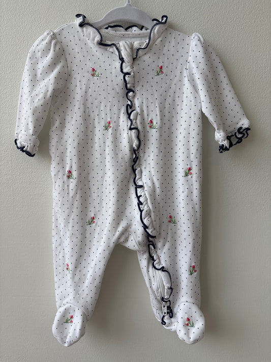 Little Me | 3 Months | Onesie - White - Roses