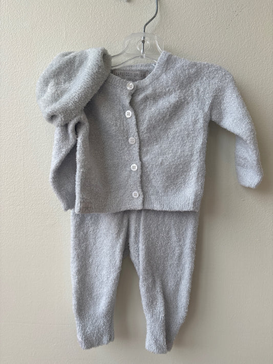 Barefoot Dreams | Newborn | 3 Piece Ensemble - Blue - Cardigan, Pants, Hat