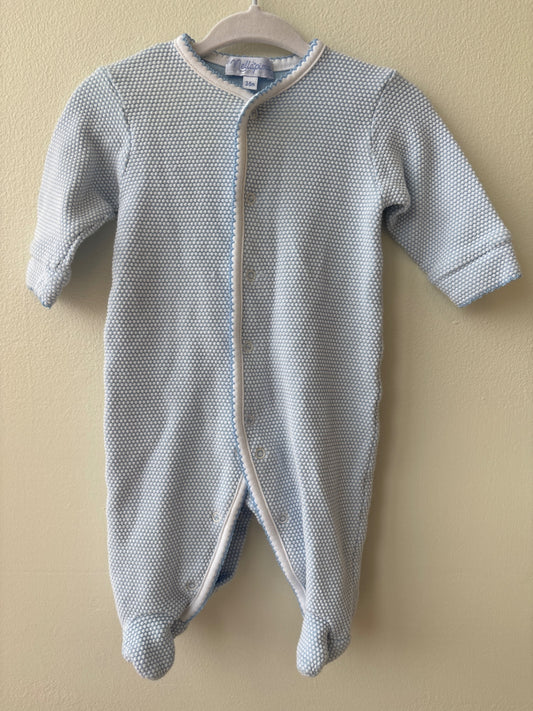 Nellapima | 3 - 6 Months | Onesie - Blue - 100% Pima Cotton