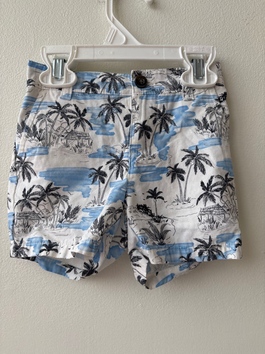 Janie and Jack | 6-12 months | Shorts - Blue - Palm Trees