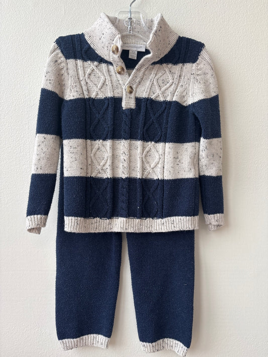 Miniclasix | 18 Months | 2 Piece Ensemble - Navy - Knit