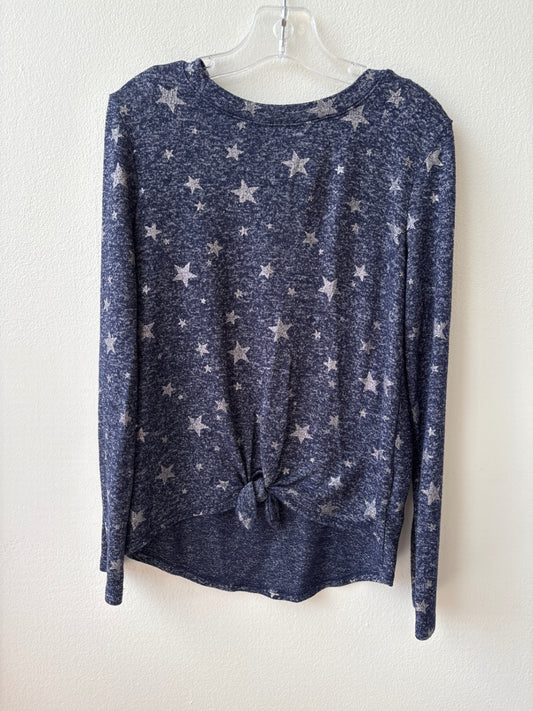 Gap | 8 | Long Sleeve T-Shirt - Navy - Tie Front with Stars