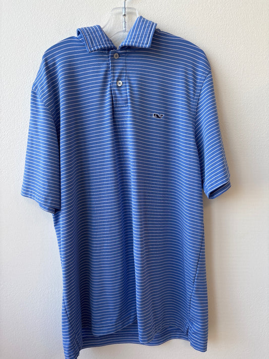 Vineyard Vines | 12/14 | Shirt - Blue - Strip Polo