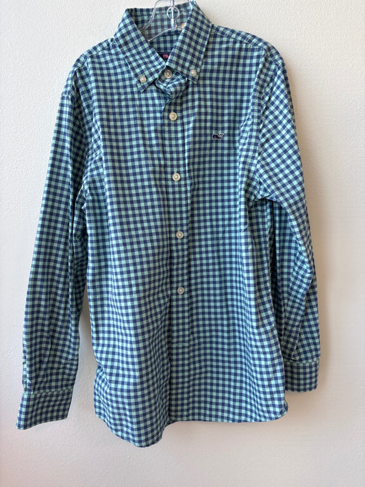 Vineyard Vines | 8/10 | Shirt - Green - Gingham Whale Shirt