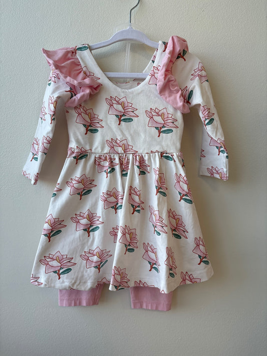 Monica + Andy | 18 - 24 Months | 2 Piece Ensemble - Pink - Dress + Leggings