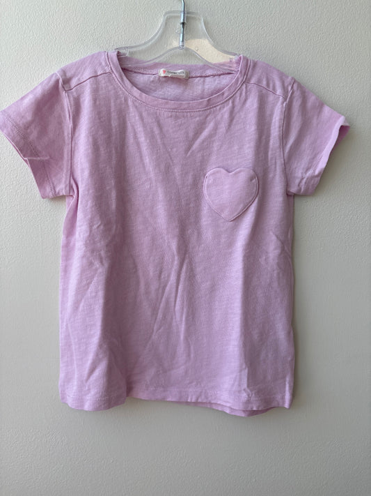 Crewcuts | 6-7 | T-Shirt - Purple - heart pocket