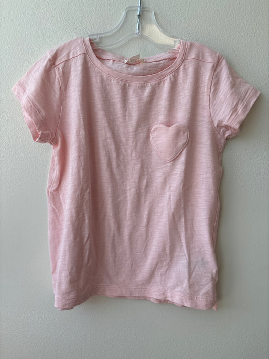 Crewcuts | 6-7 | T-Shirt - Pink - heart pocket