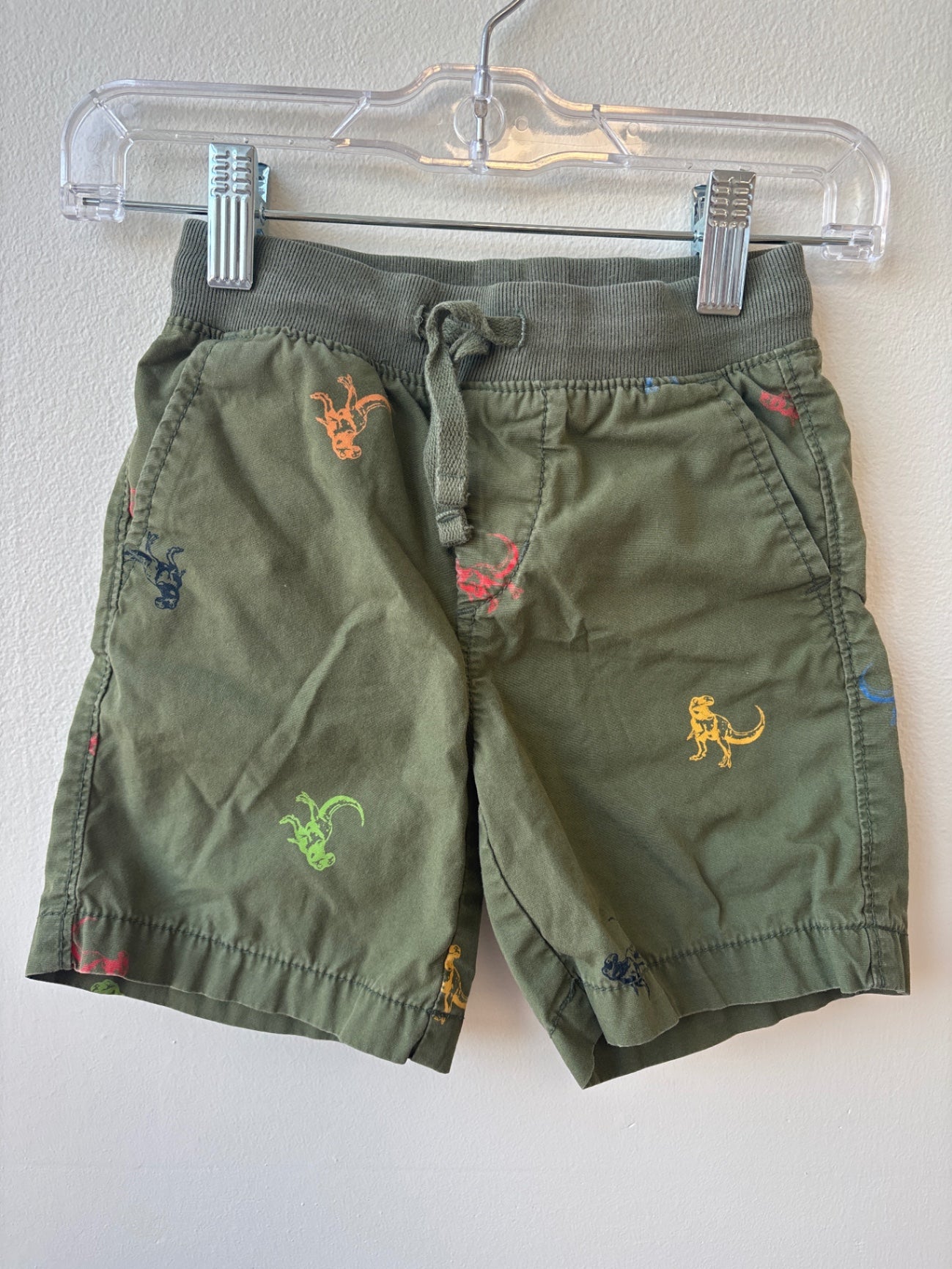 BabyGap | 2T | Shorts - Green - knit waistband - dino