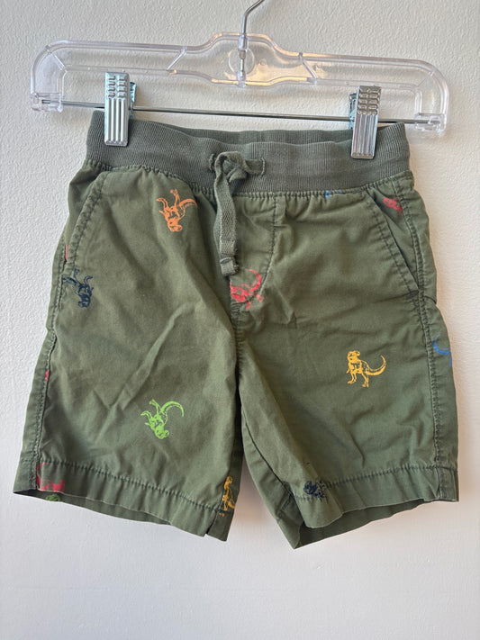 BabyGap | 2T | Shorts - Green - knit waistband - dino