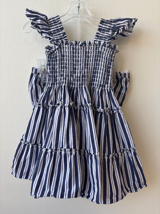 Hill House | 2T | Dress - Navy - Stripe with Bloomers