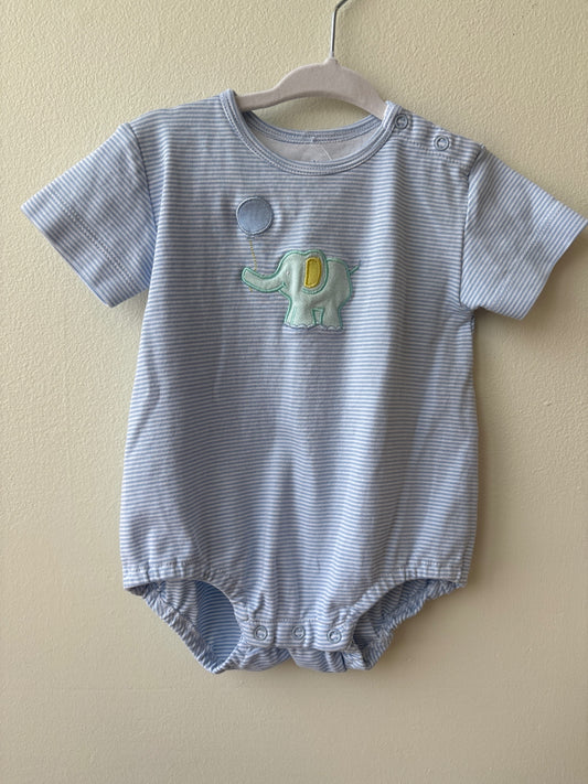 Florence Eiseman | 12 Months | Bodysuit - Blue - Elephant