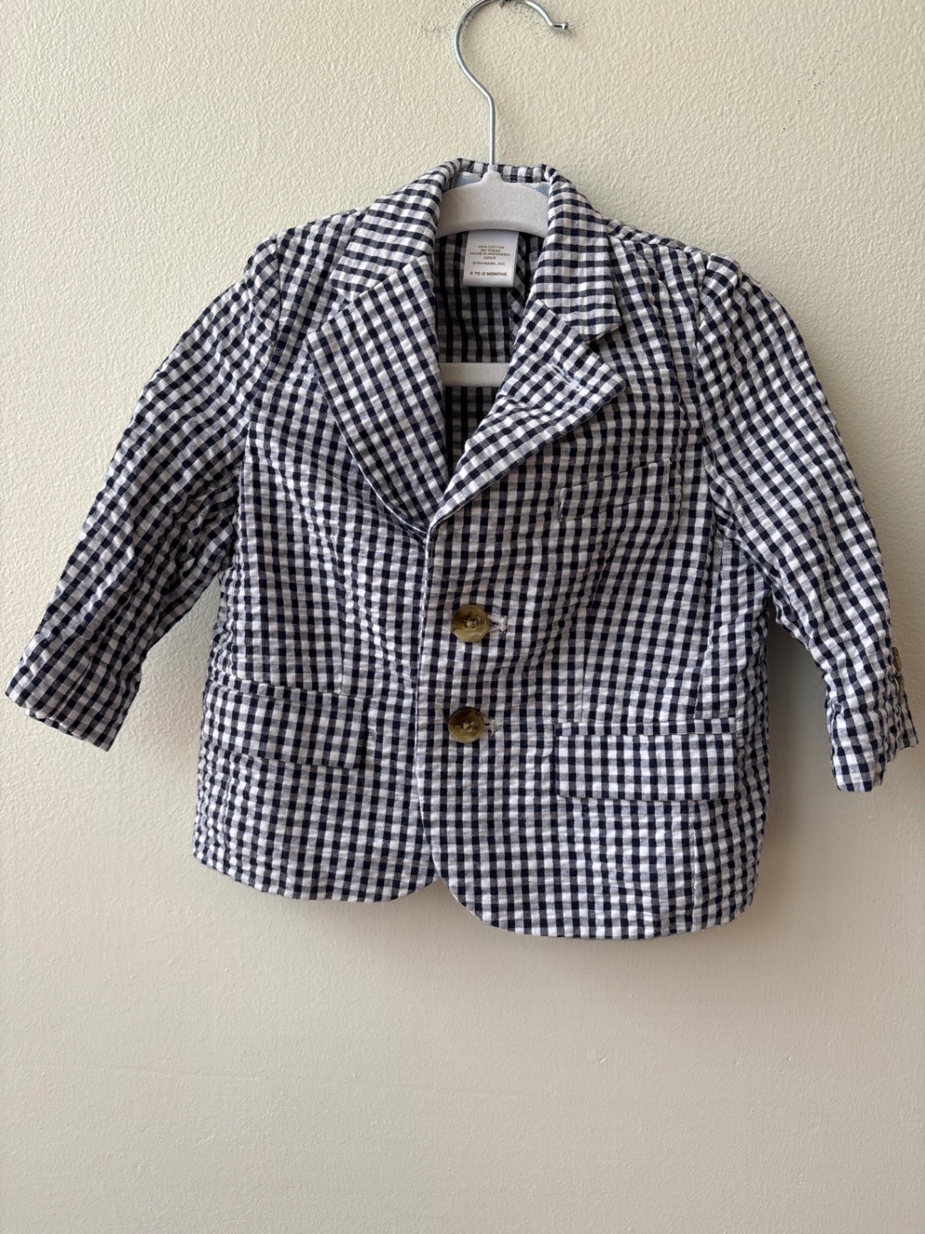 Janie and Jack | 6-12 months | Blazer - Navy - Gingham