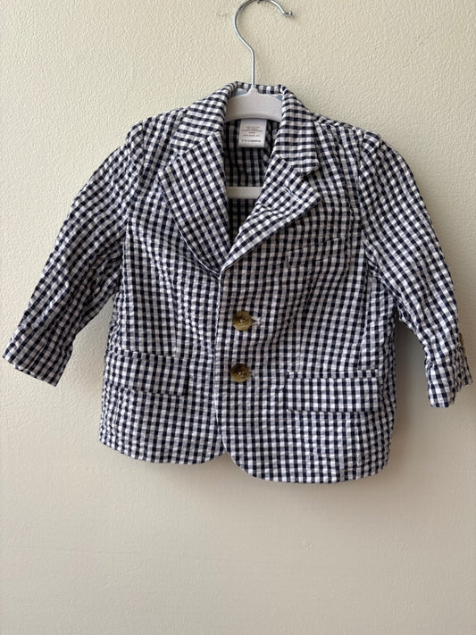 Janie and Jack | 6-12 months | Blazer - Navy - Gingham