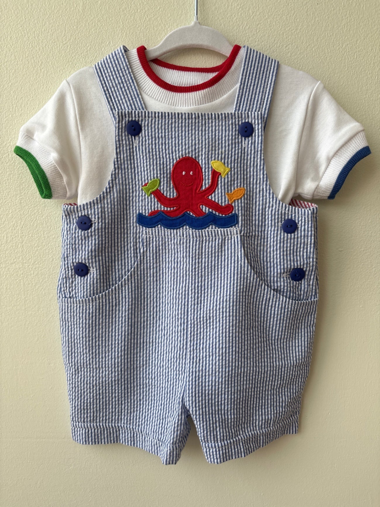 Florence Eiseman | 9 Months | 2 PC - Blue - Octopus