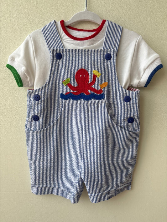 Florence Eiseman | 9 Months | 2 PC - Blue - Octopus