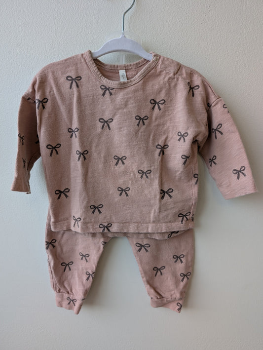 Rylee + Cru | 3 - 6 Months | 2 Piece Ensemble - Pink - bows