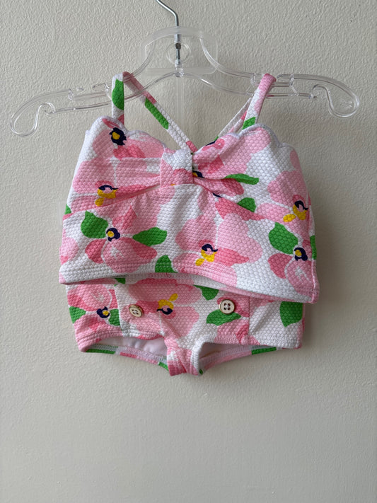 Janie and Jack | 3 - 6 Months | Swim - Pink - Two Piece Floral