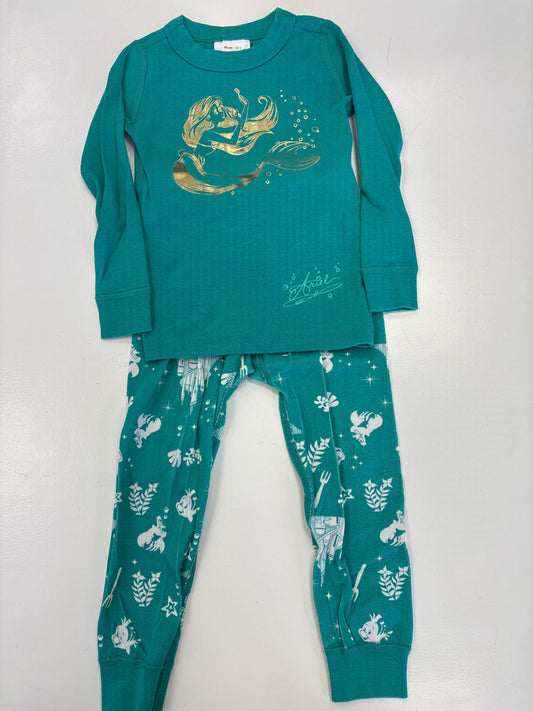 Hanna Andersson | 3T | Pajamas - Green - Disney Collection - Little Mermaid